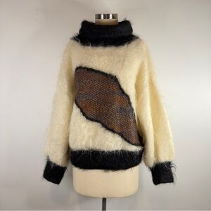 Vintage Casmo Handknitted Scotland Mohair Wool Sweater Size M/L 78% Mohair